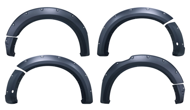 FENDER FLARE OFFROAD (STD) 6" WITH SENSOR WITH STEP MATTE BLACK (B-8020) (Set 8 pcs.) D/C
